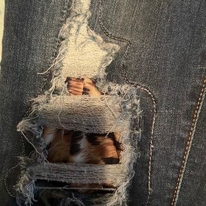 Judy Blue leopard print detail jeans